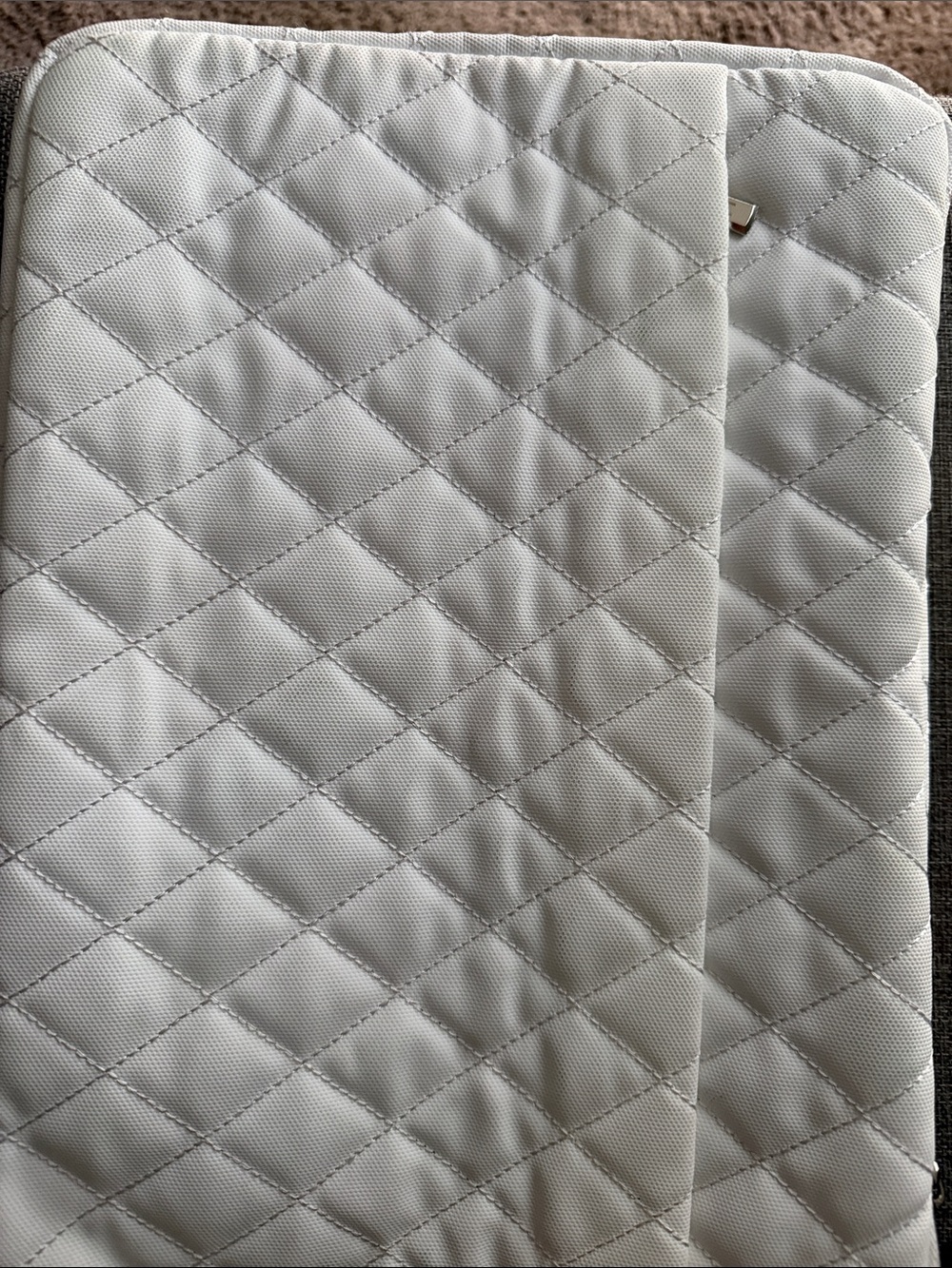 Premium White Quilted Multi purpose protective laptop case
